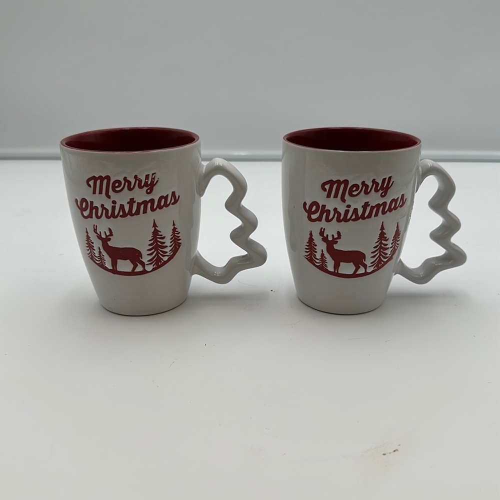 Merry Christmas Coffee Cup / California Pantry set of 2